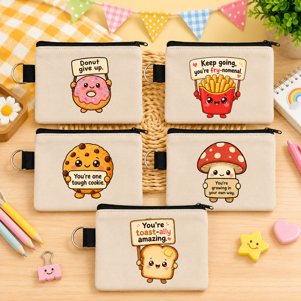 Positive Emotional Foodie - Keyring Coin Purse