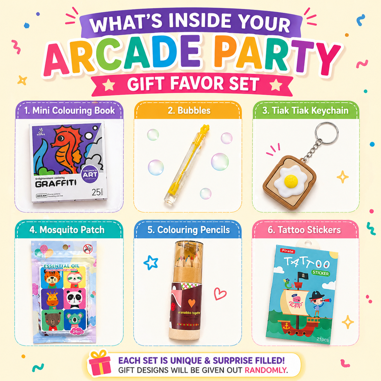 [Pre-Packed] Arcade Party Gift Favor Set – Fun Claw