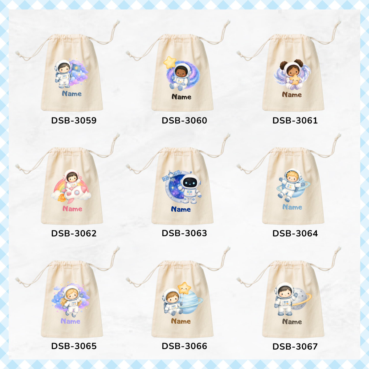 Astronauts Outer Space Custom Favor Bags