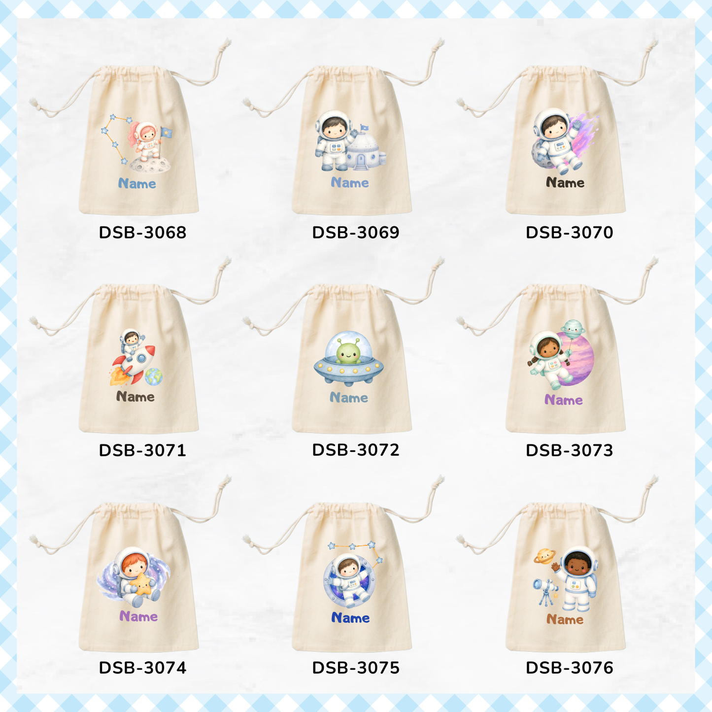 Astronauts Outer Space Custom Favor Bags