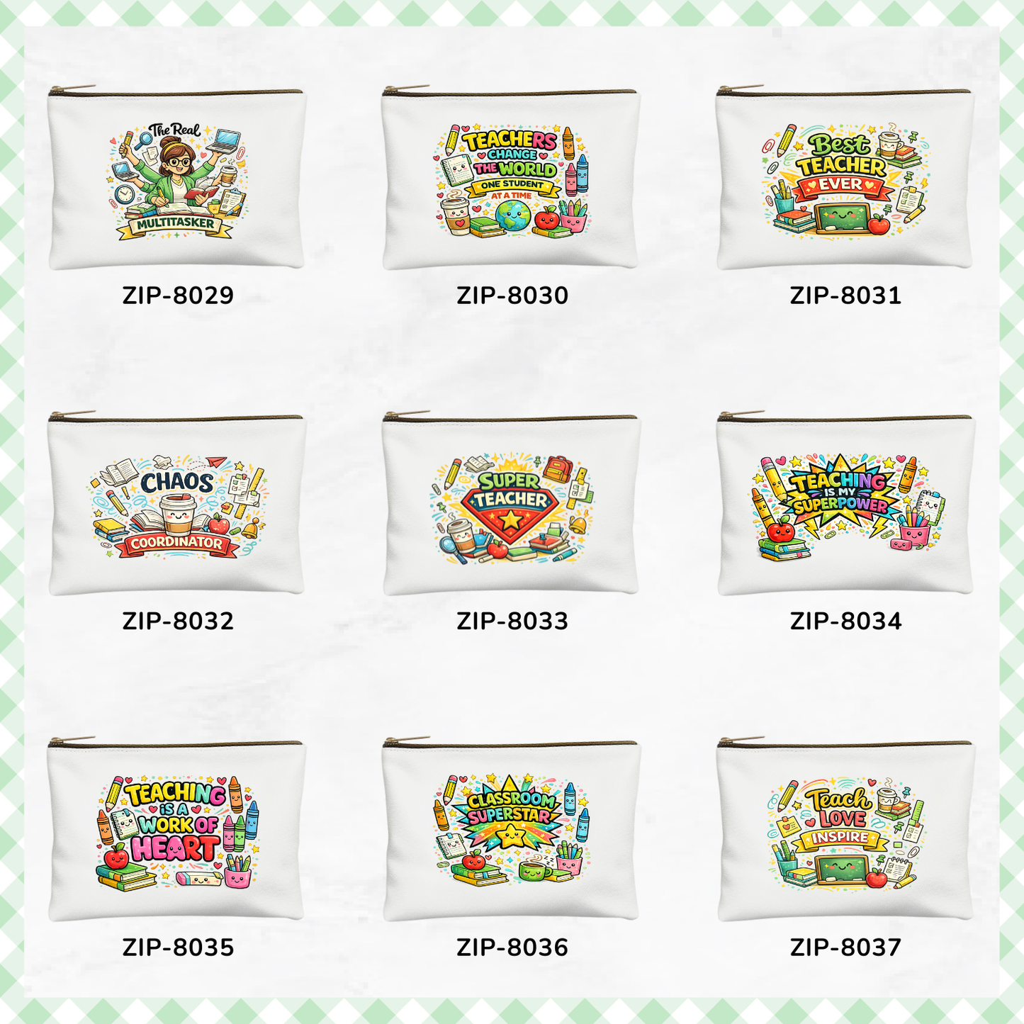 Classroom Heroes Essential Canvas Zipper Pouch