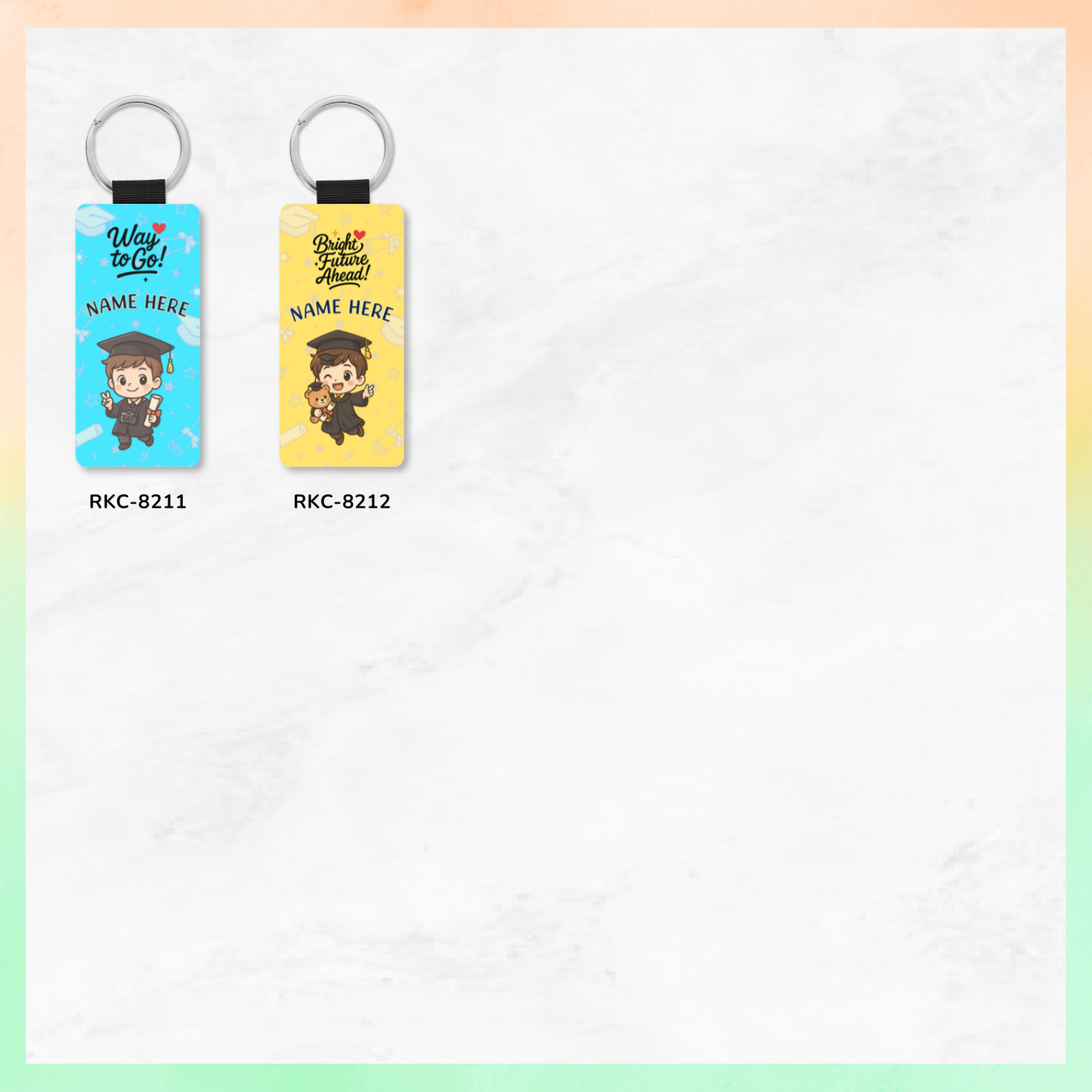 Graduation Chibi Key Tags