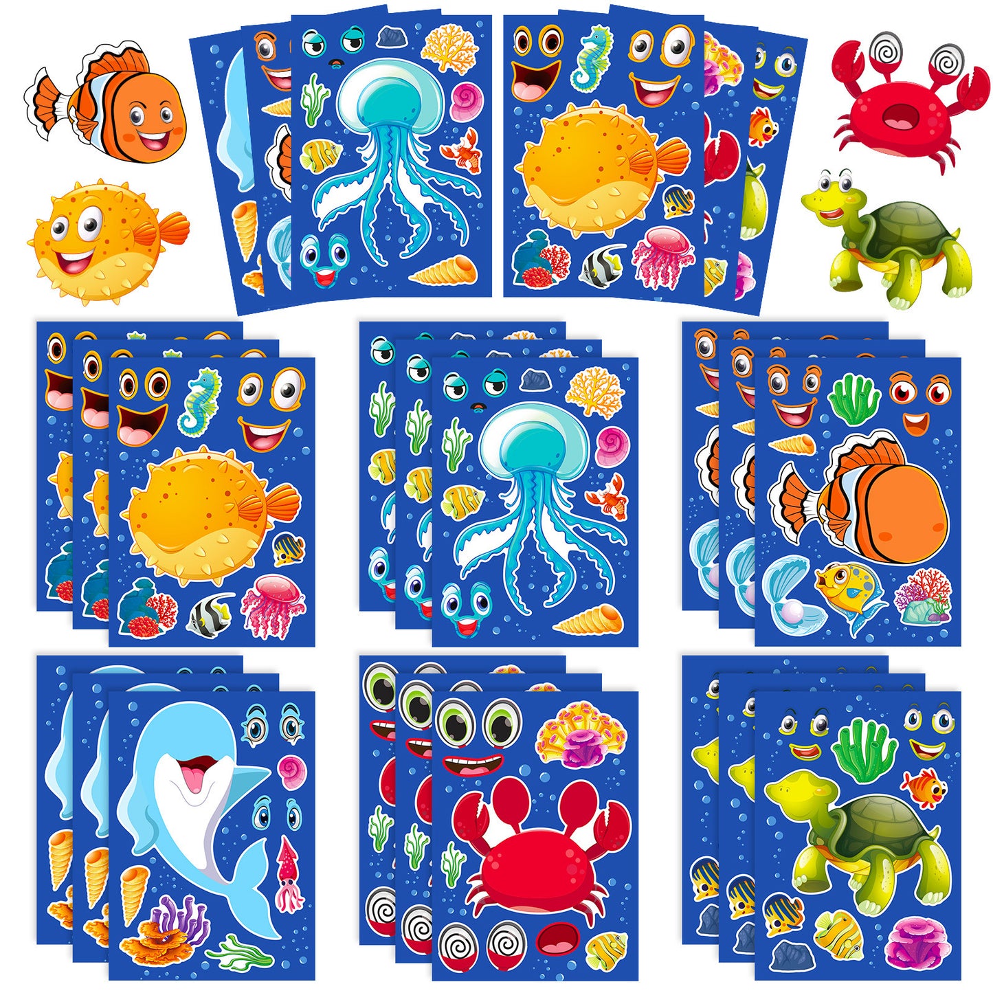 Set of 6pcs Random Busy sticker craft kit