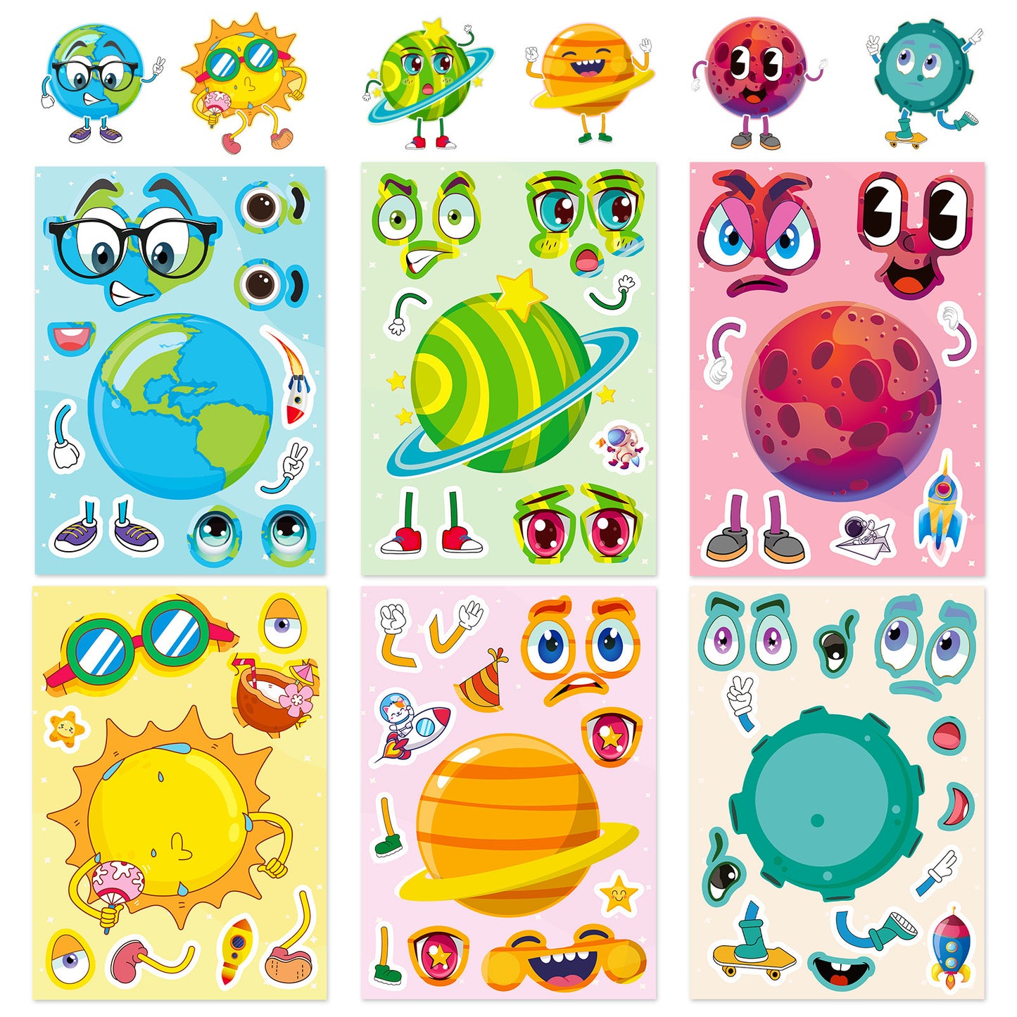 Set of 6pcs Random Busy sticker craft kit