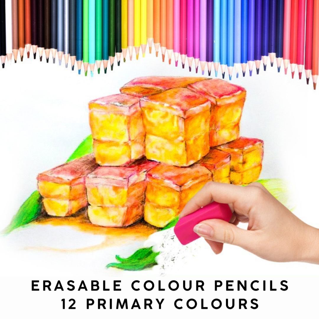 12 Erasable colouring pencils