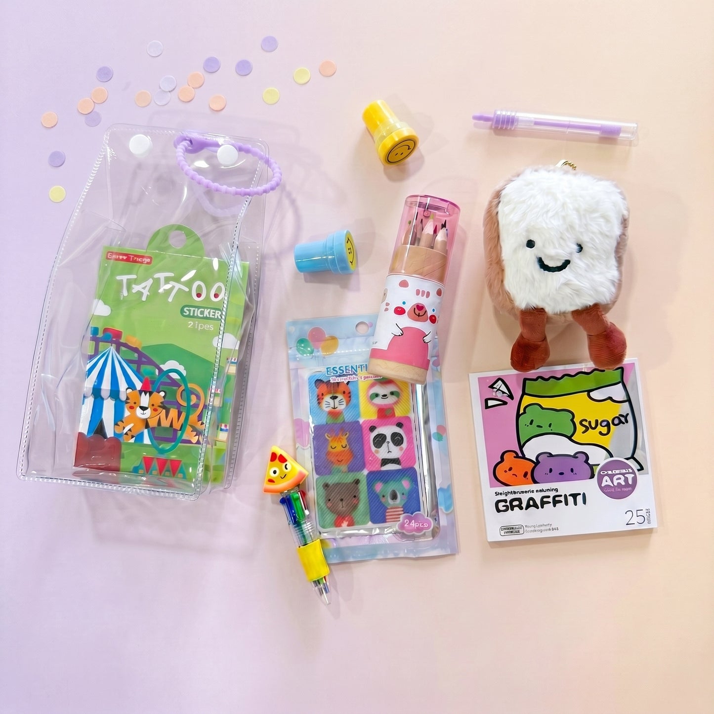 Plush Colouring Carrier Set