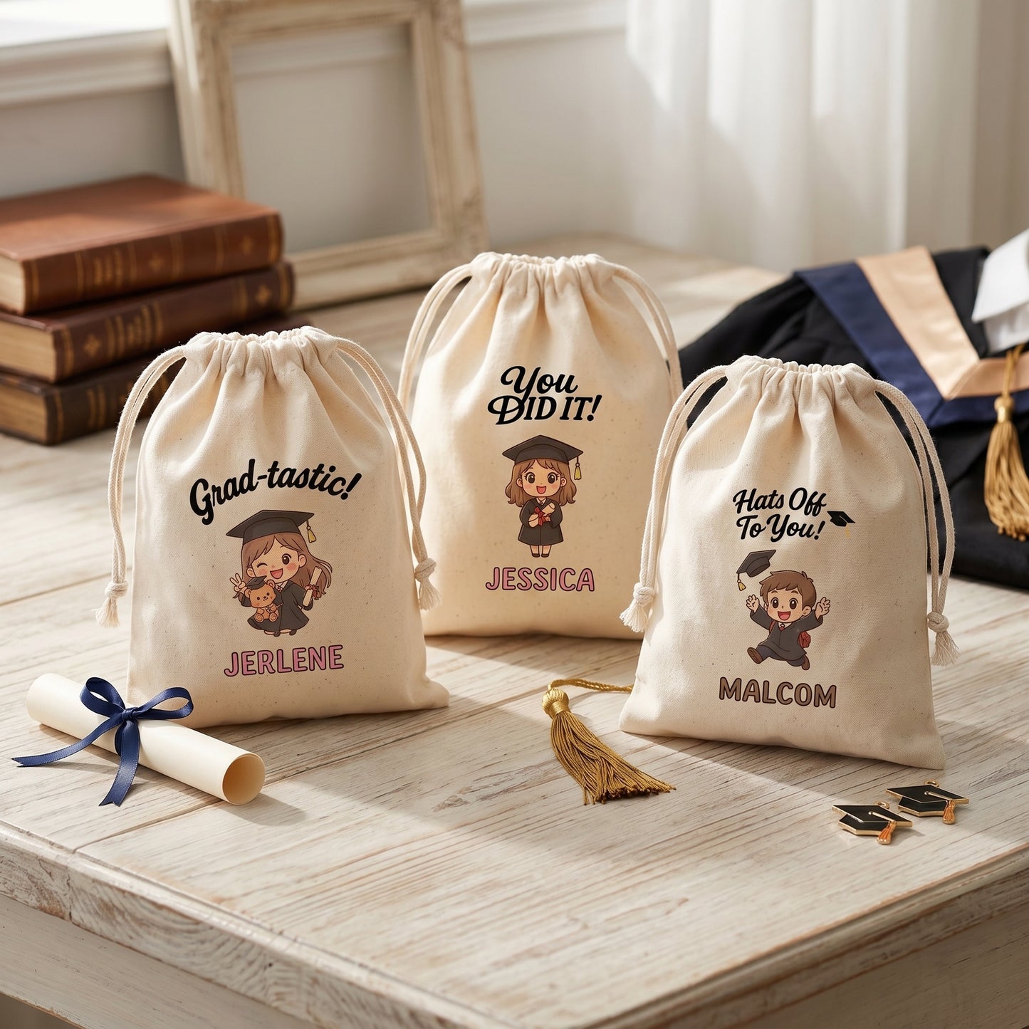 Graduation Chibi Favor Bags