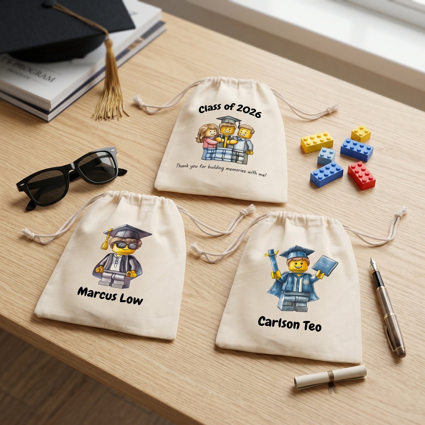Graduation Figures Favor Bags
