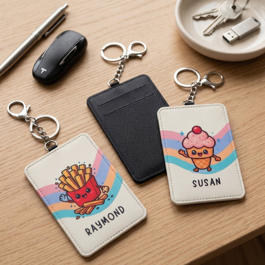 Cute Foodie Keychain Card Holders