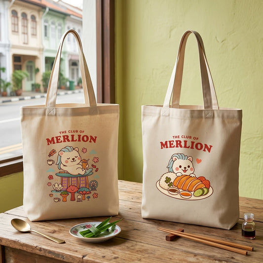 Canvas A4 Tote Bag - Club Merlion