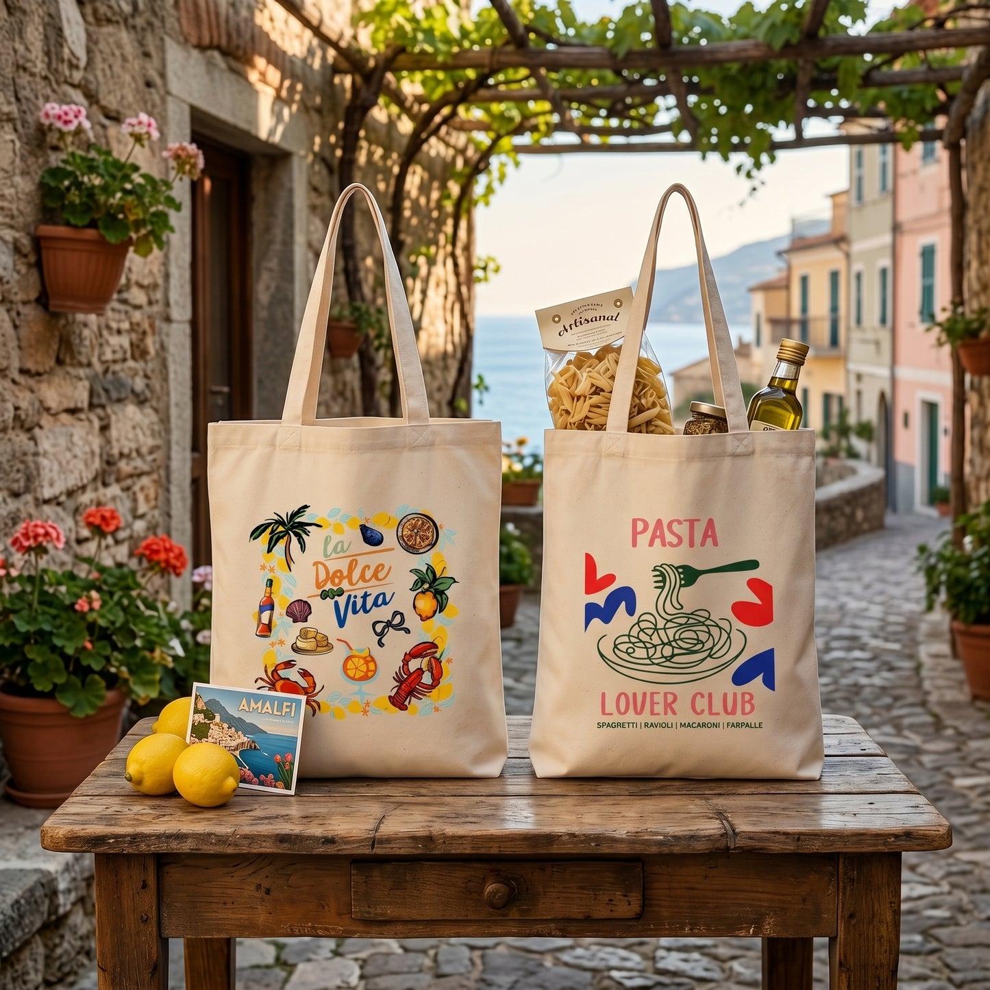 Canvas A4 Tote Bag - Summer Vibes
