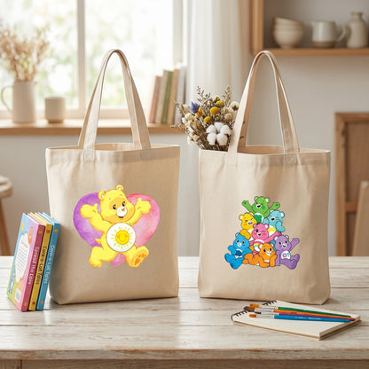 Canvas A4 Tote Bag - Care Bear