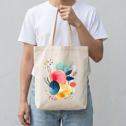 Canvas A4 Tote Bag - Abstract Shapes