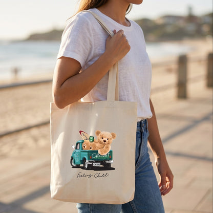 Canvas A4 Tote Bag - Bear Club