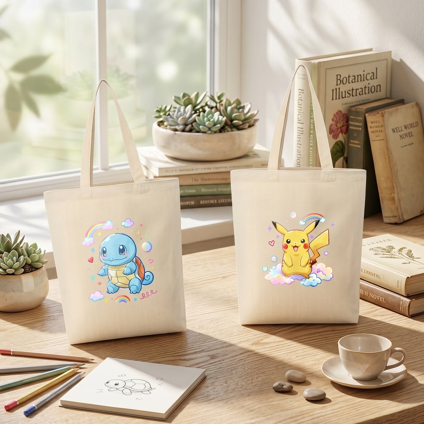 Canvas A4 Tote Bag - Pokemon Series