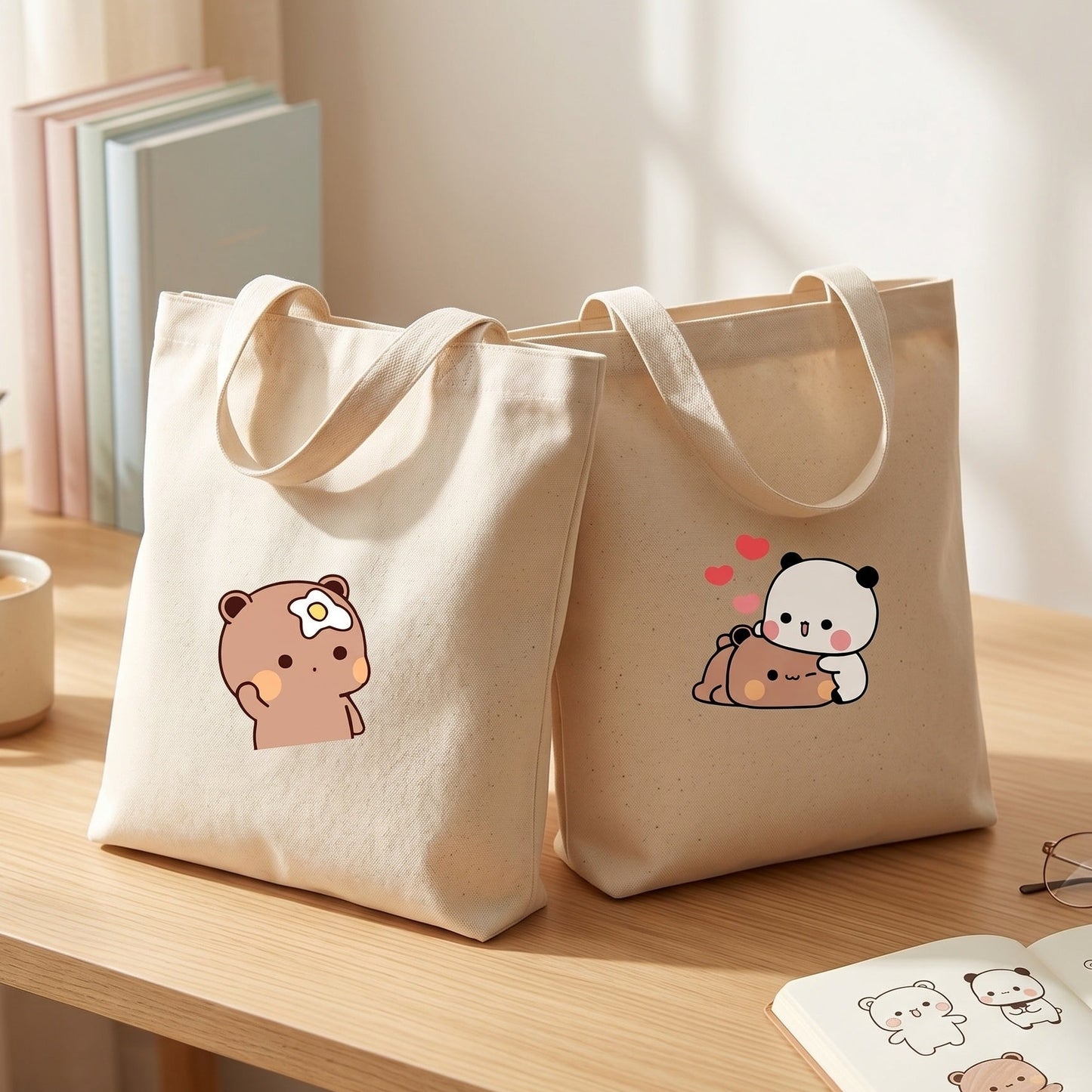 Canvas A4 Tote Bag - Bubu & Dudu