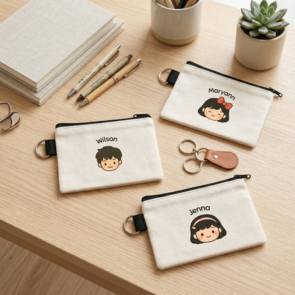Happy Chibi - Keyring Coin Purse