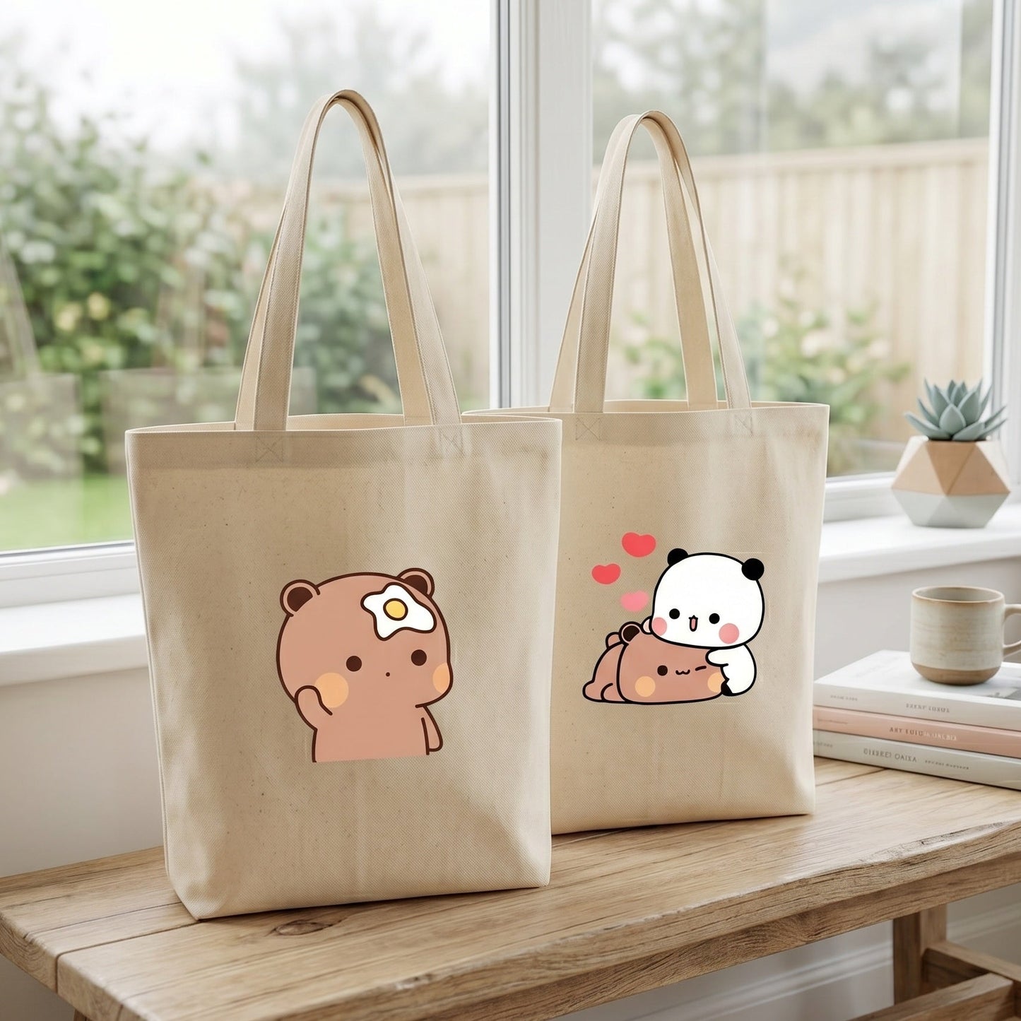 Canvas A4 Tote Bag - Bubu & Dudu