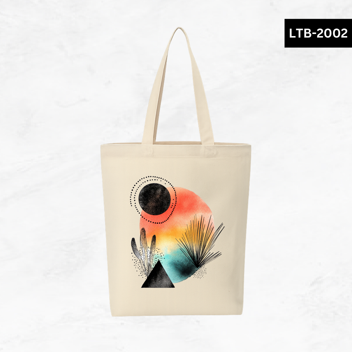Canvas A4 Tote Bag - Abstract Shapes
