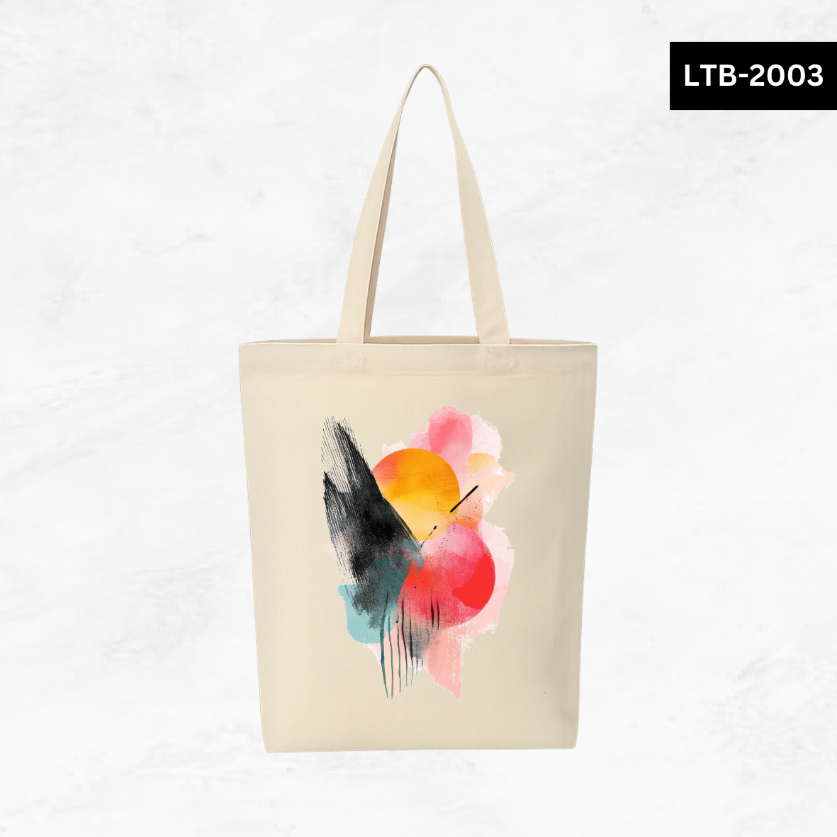 Canvas A4 Tote Bag - Abstract Shapes
