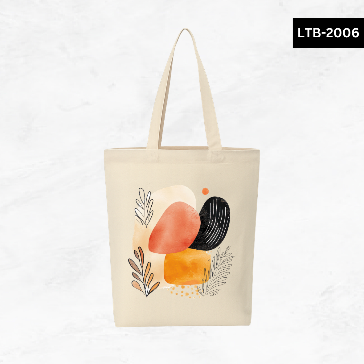 Canvas A4 Tote Bag - Abstract Shapes