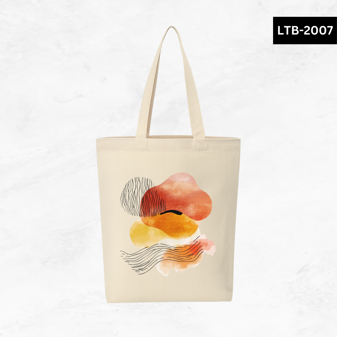 Canvas A4 Tote Bag - Abstract Shapes