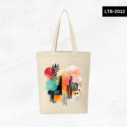 Canvas A4 Tote Bag - Abstract Shapes