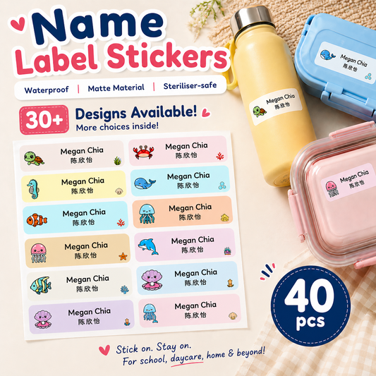 Water-Proof Name Label Stickers