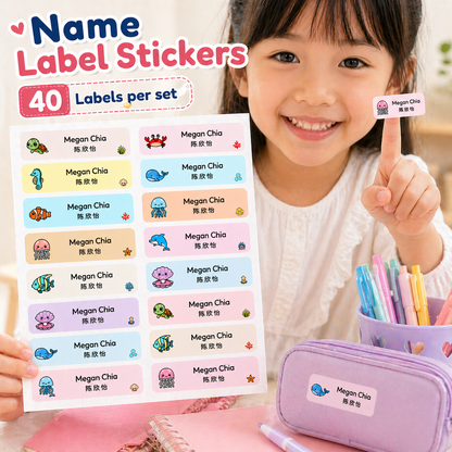 Water-Proof Name Label Stickers