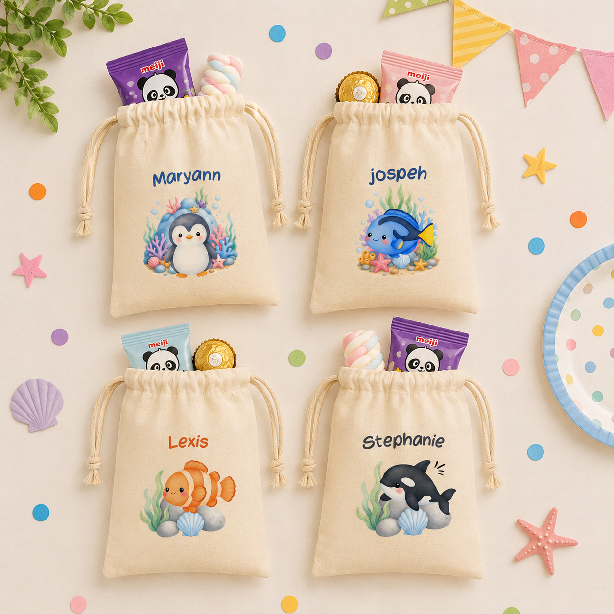 Ocean Buddies Custom Favor Bags