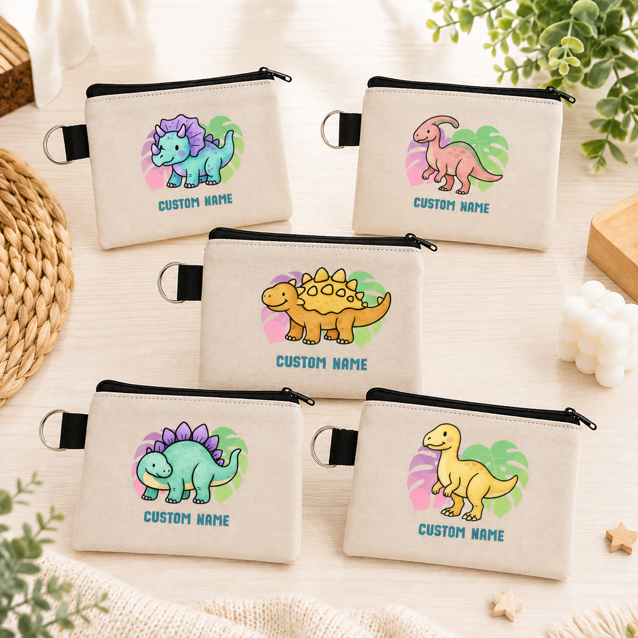 Safari Dinosaur - Keyring Coin Purse
