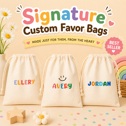 Signature Name Favor Bags