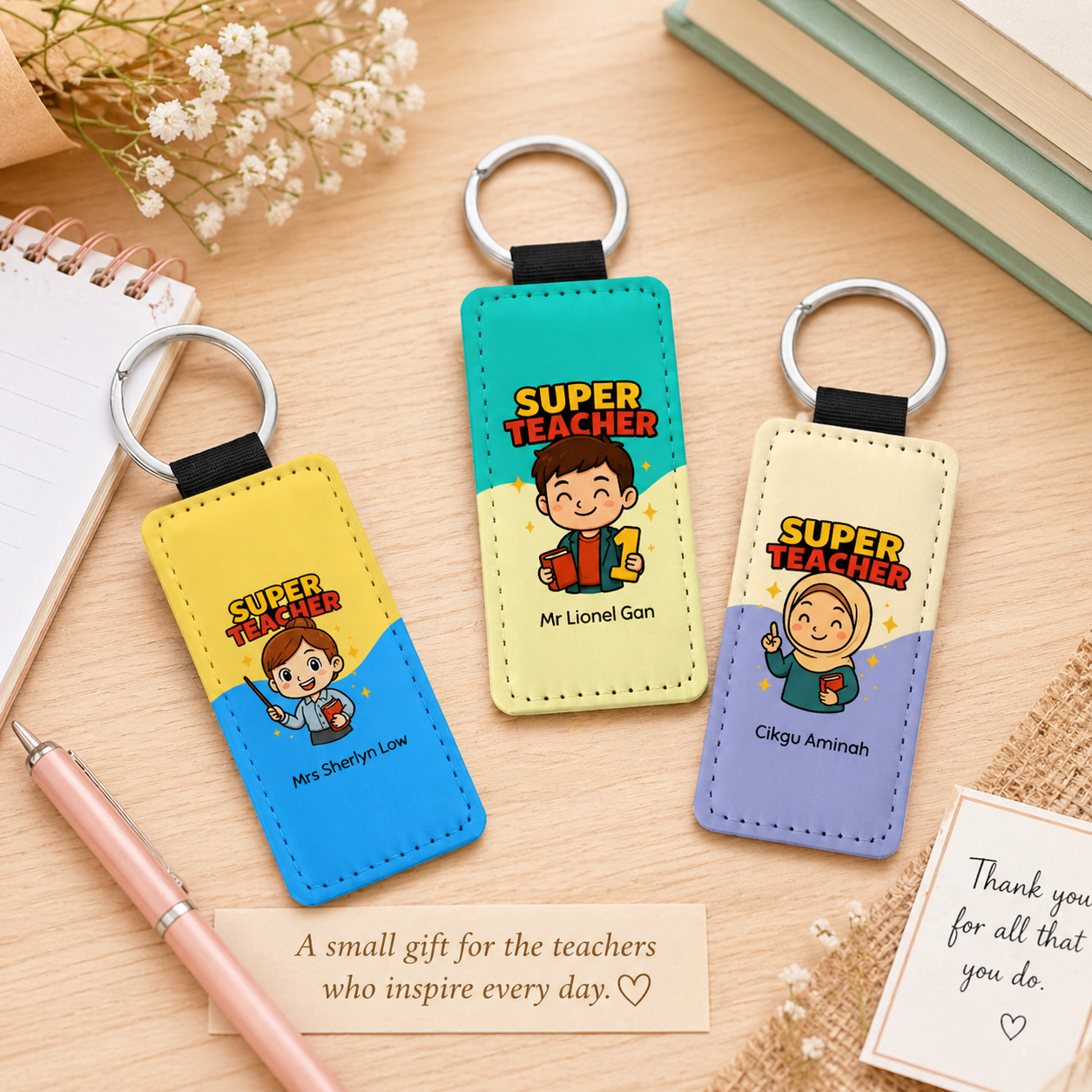 Super Teacher Custom Key Tags