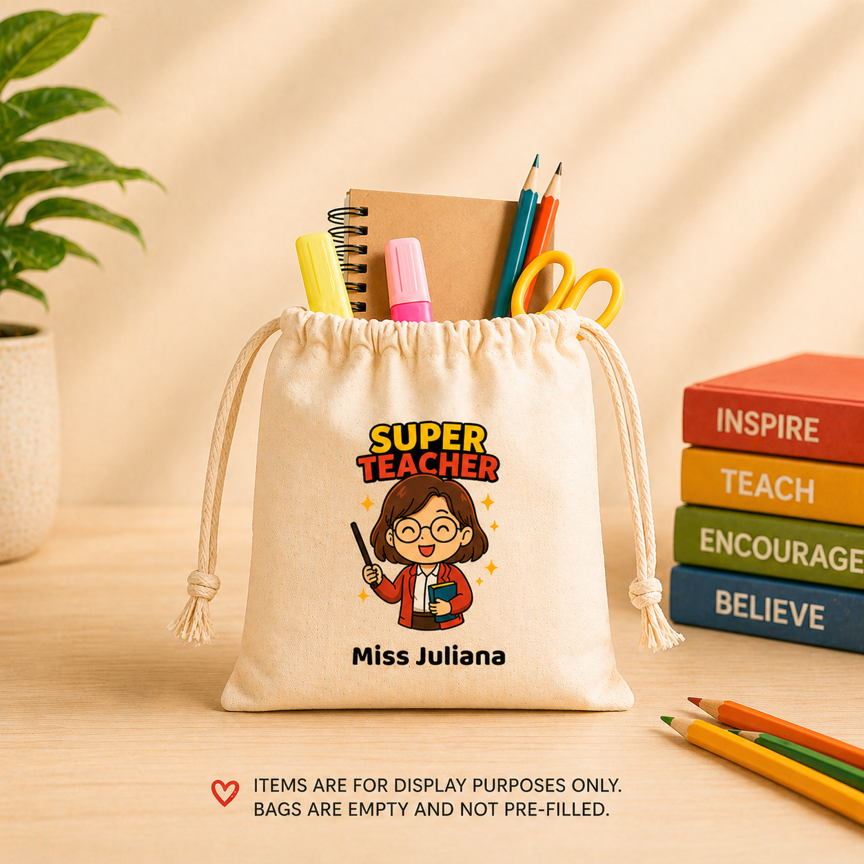 Super Teacher Custom Favor Bags