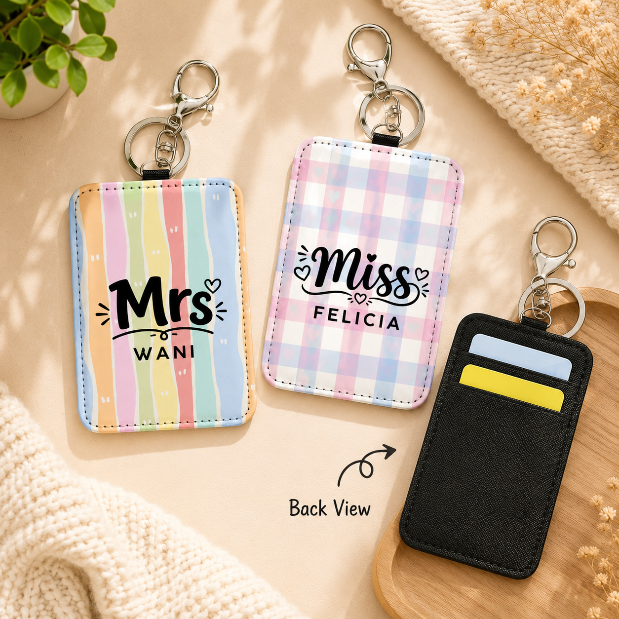 Teacher Salutation - Keychain Card Holders