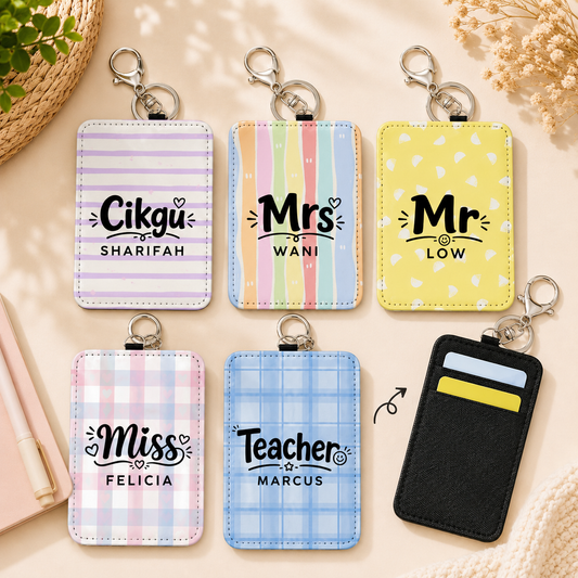 Teacher Salutation - Keychain Card Holders