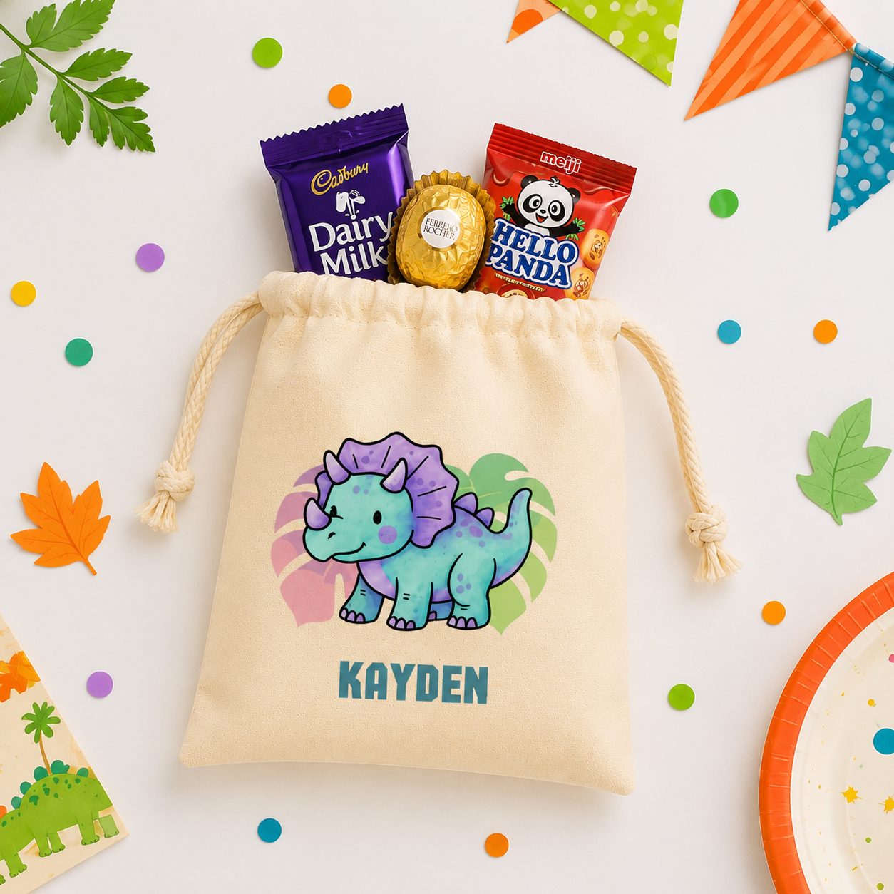 Tropical Dino Favor Bags